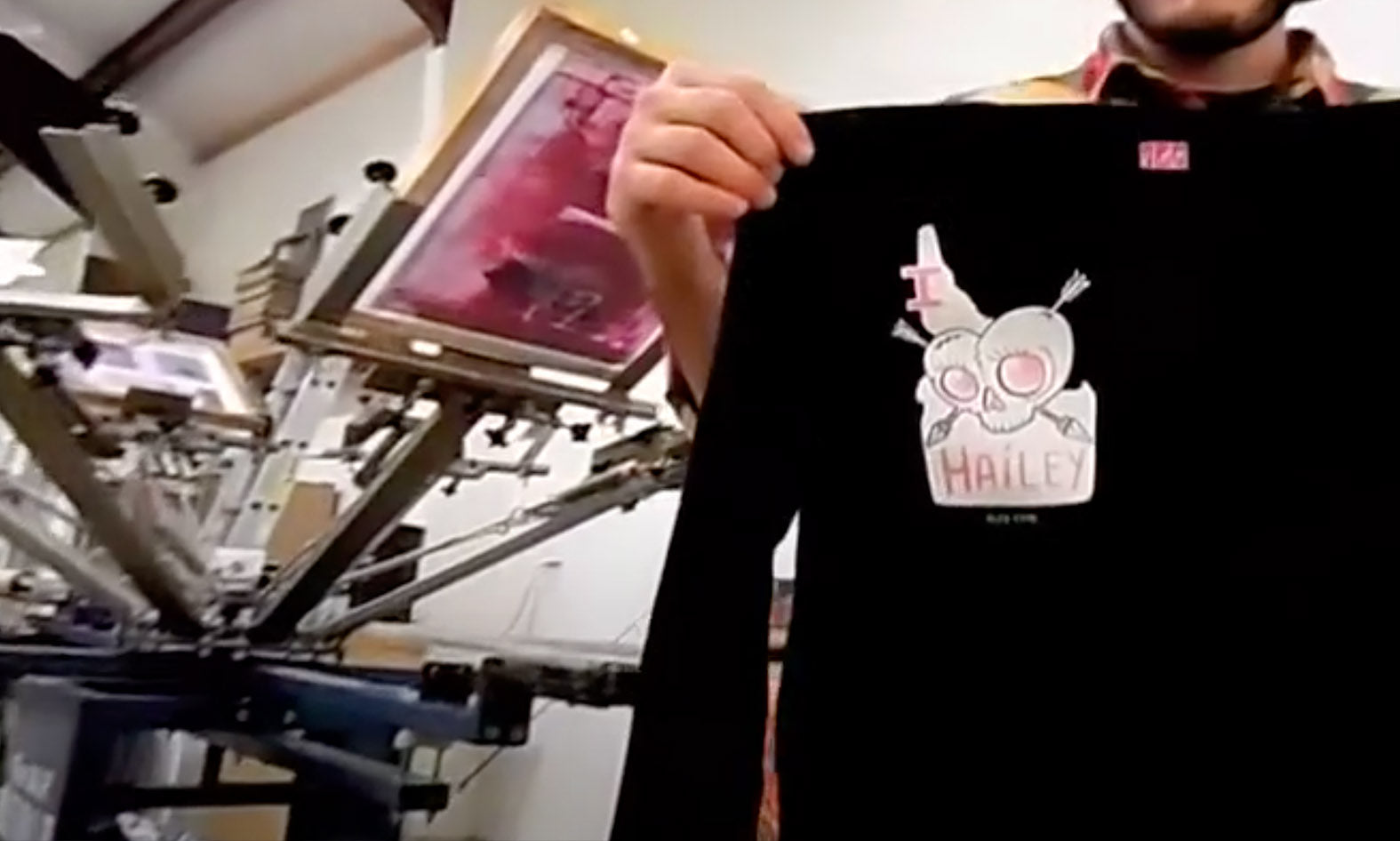 2015: "Heart Skull" T-Shirts Screen Printing