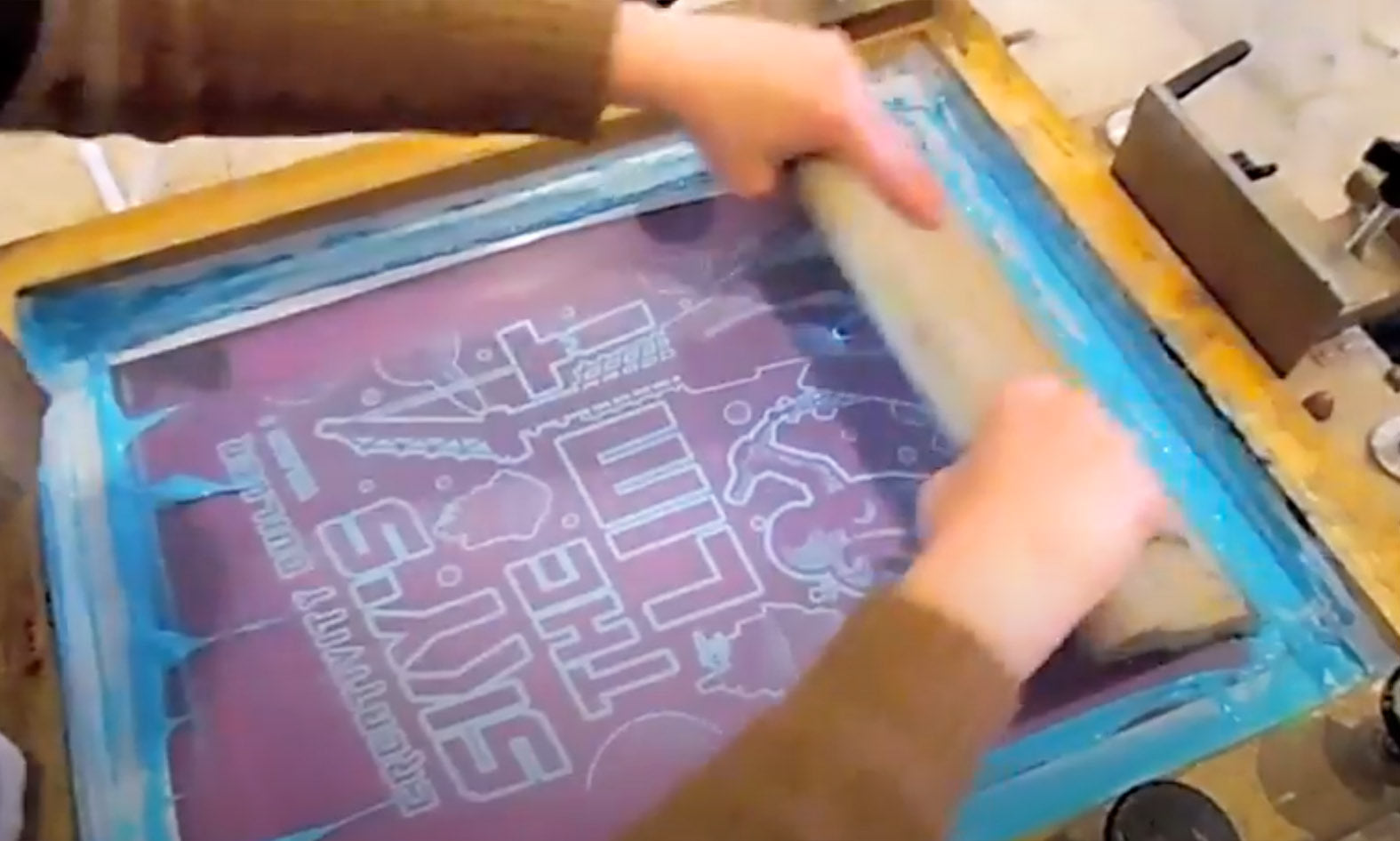 2016: "Sky's the Limit" Book Cover Screen Printing