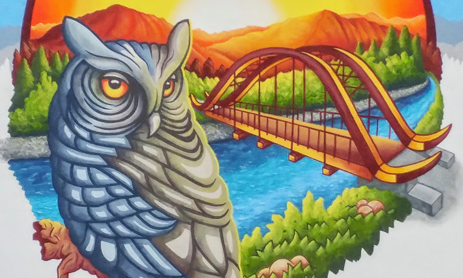 Great Horned Owl Mural - Hailey, ID
