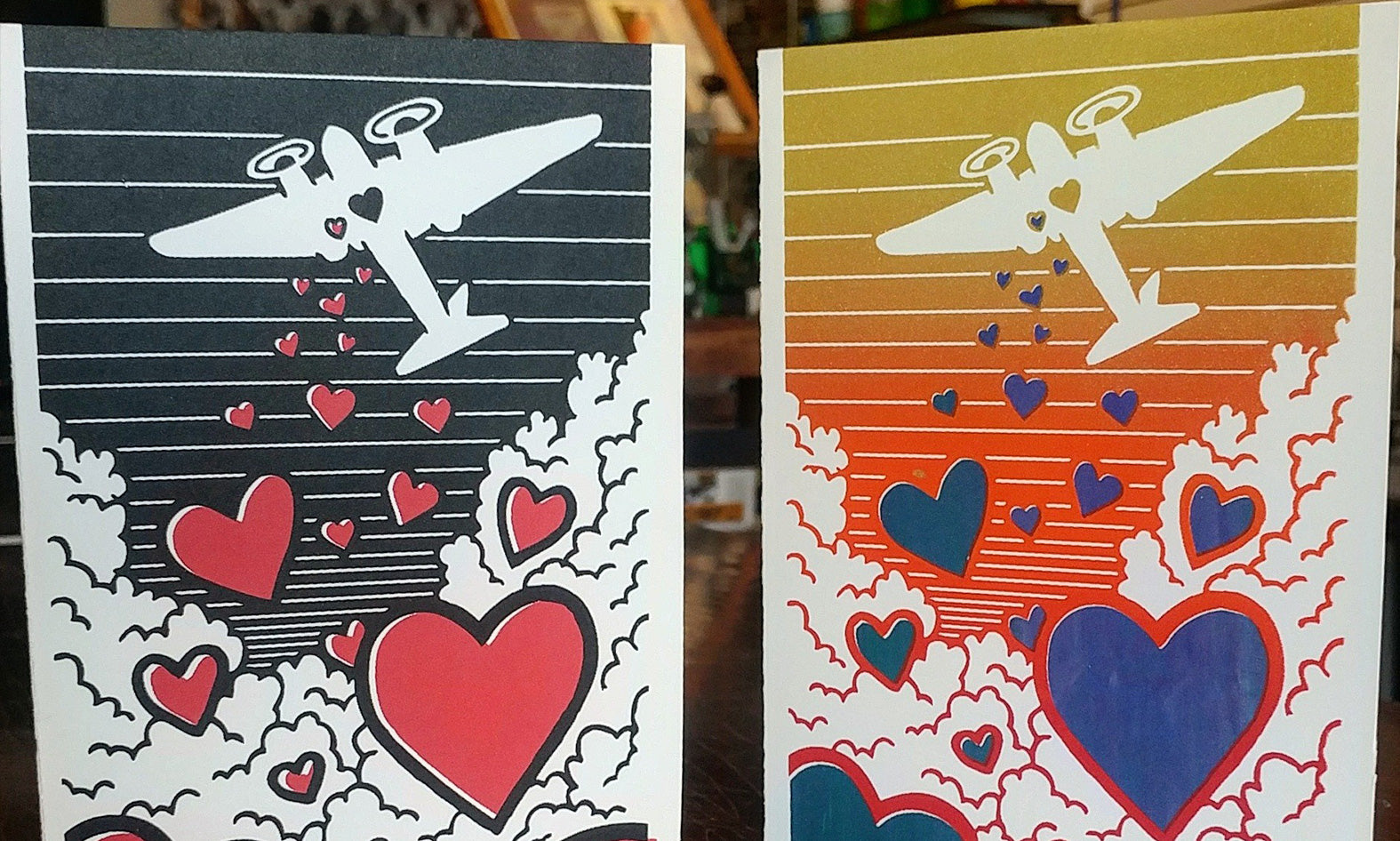 "Heart Bombs" Greeting Card
